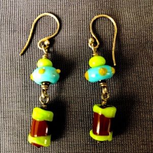 Vintage Murano glass earrings from Italy